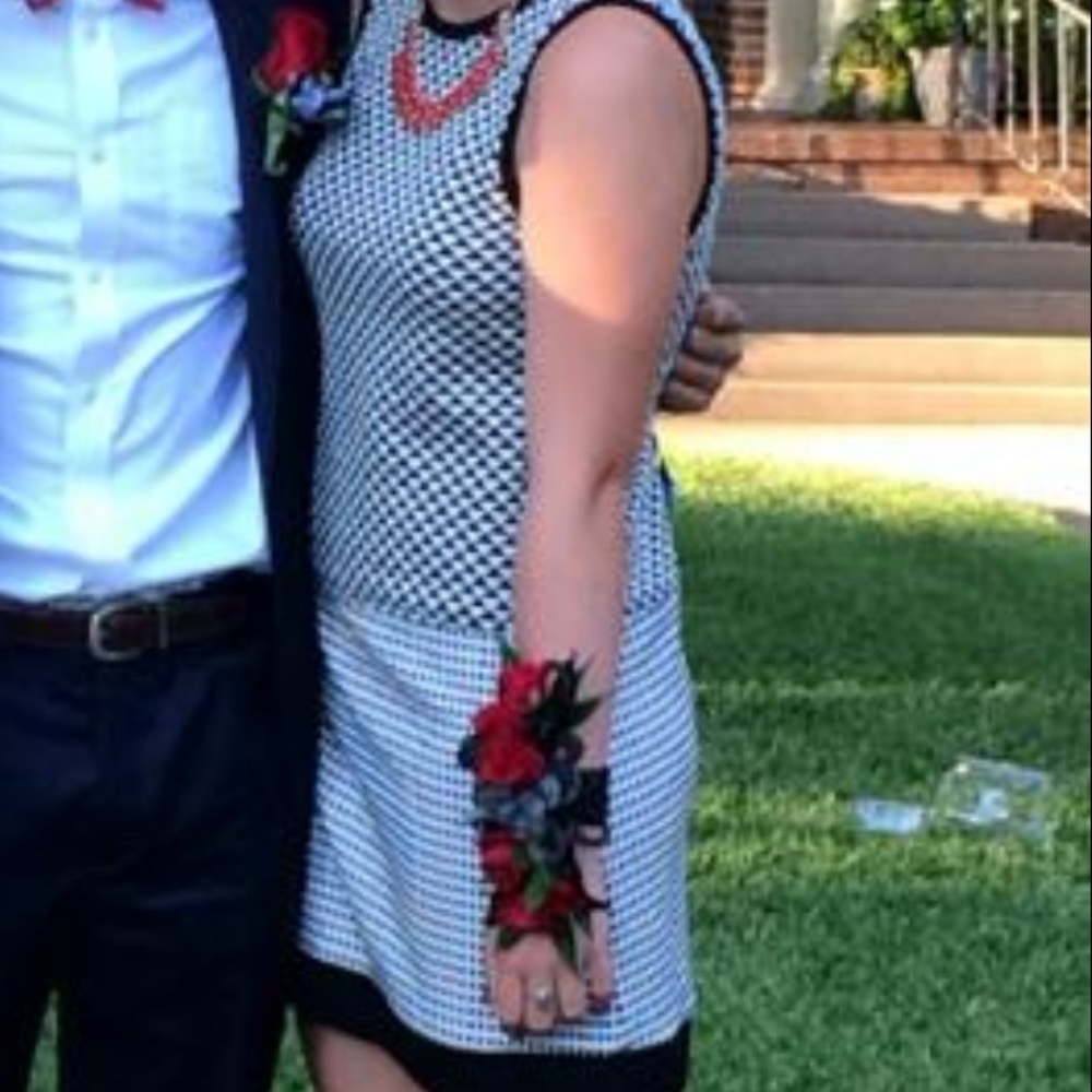 Black and white patterned dress from Dillard’s